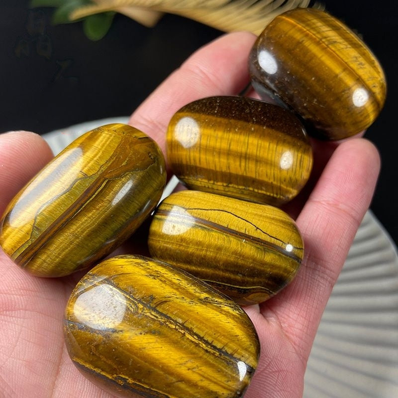 Natural Tiger Eye Rounded Tumbled Stone-Eternal Brazilian Gemstone Collection