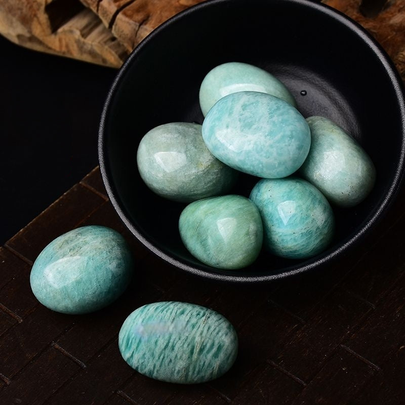 Natural Polished Large Grain Amazonite Crystal -Eternal Brazilian Gemstone Collection