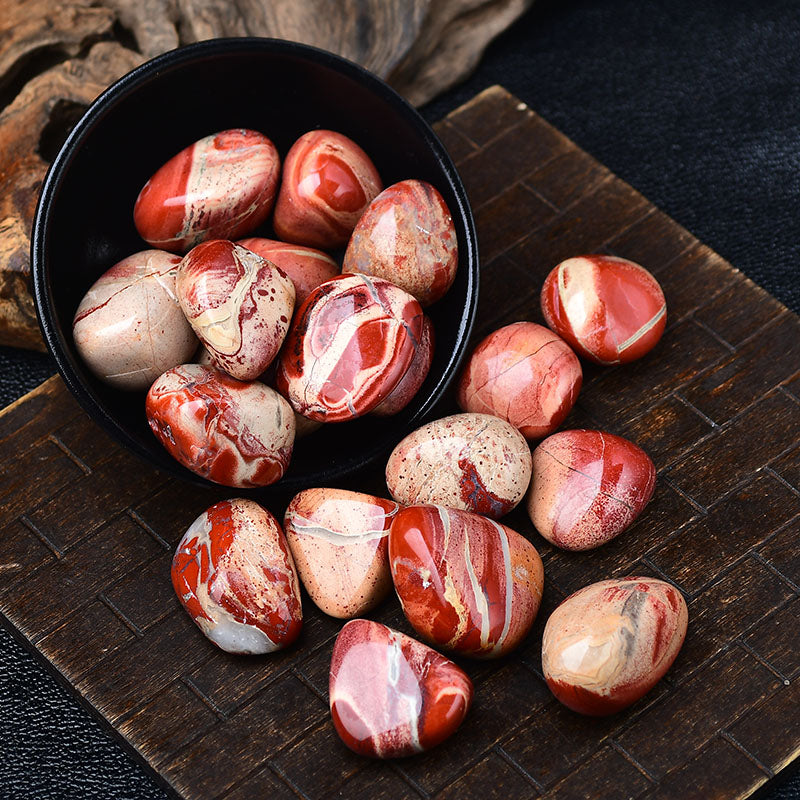 Natural Polished Large Grain Striped Jasper-Eternal Brazilian Gemstone Collection