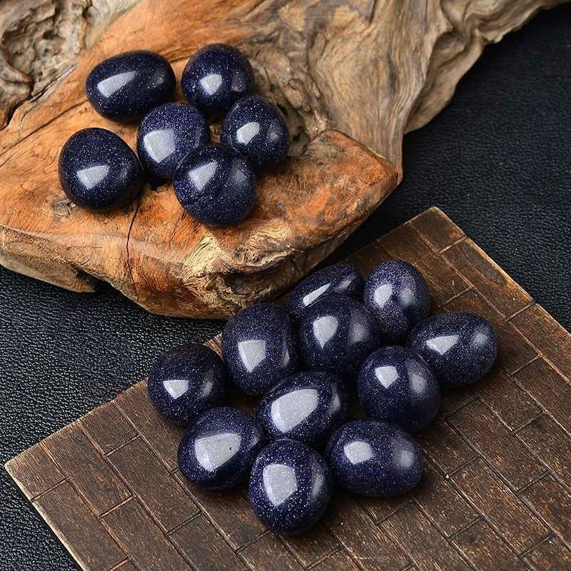 Natural Polished Large Grain Blue Tumbler-Eternal Brazilian Gemstone Collection