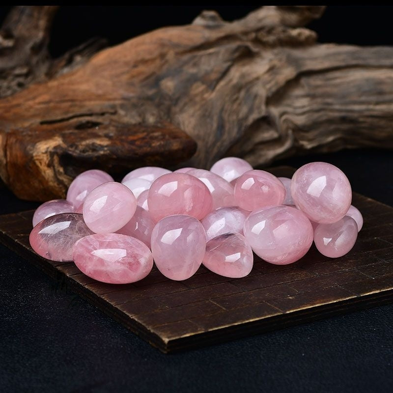 Natural Rose Quartz Rounded Tumbled Stone-Eternal Brazilian Gemstone Collection