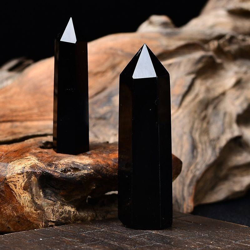 Black Obsidian Pillar Collection-Eternal Brazilian Gemstone Collection
