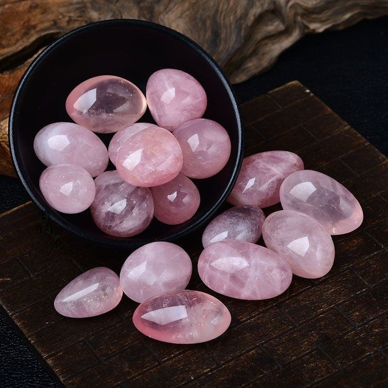 Natural Rose Quartz Rounded Tumbled Stone-Eternal Brazilian Gemstone Collection