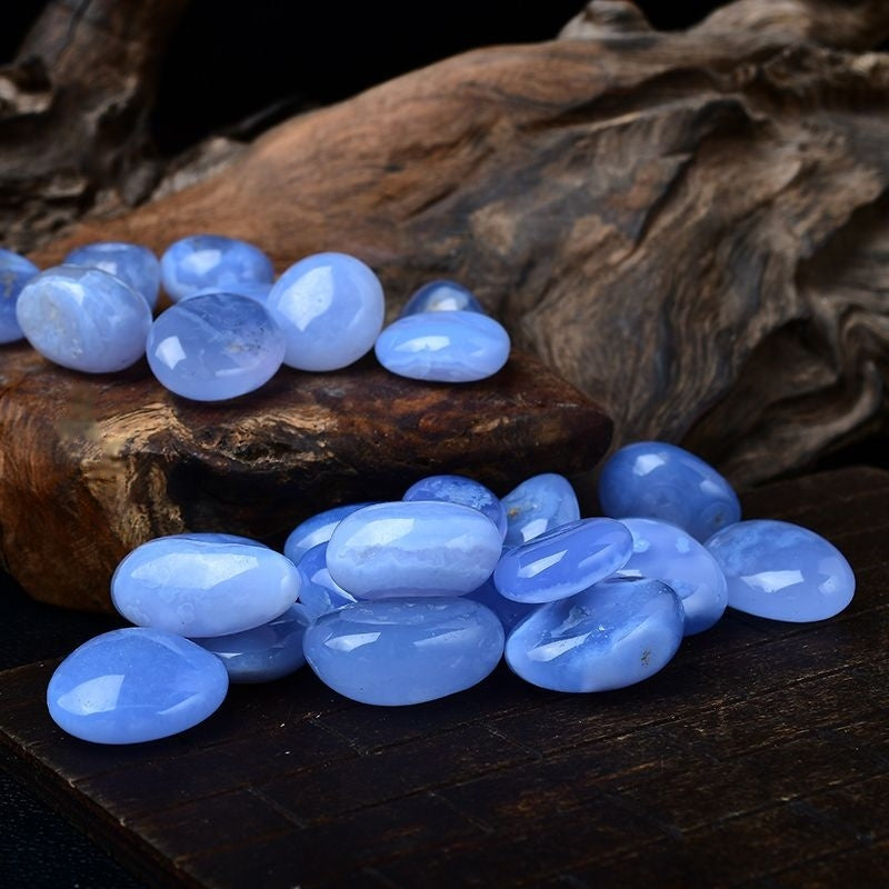 Natural Polished Large Grain BlueBlue Chalcedony -Eternal Brazilian Gemstone Collection