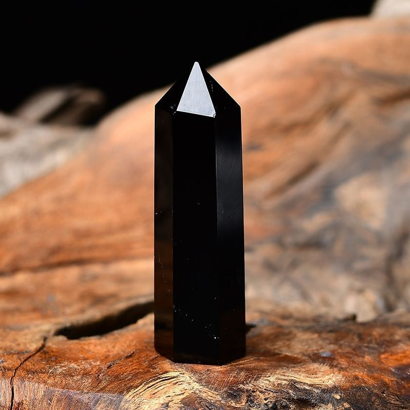 Black Obsidian Pillar Collection-Eternal Brazilian Gemstone Collection