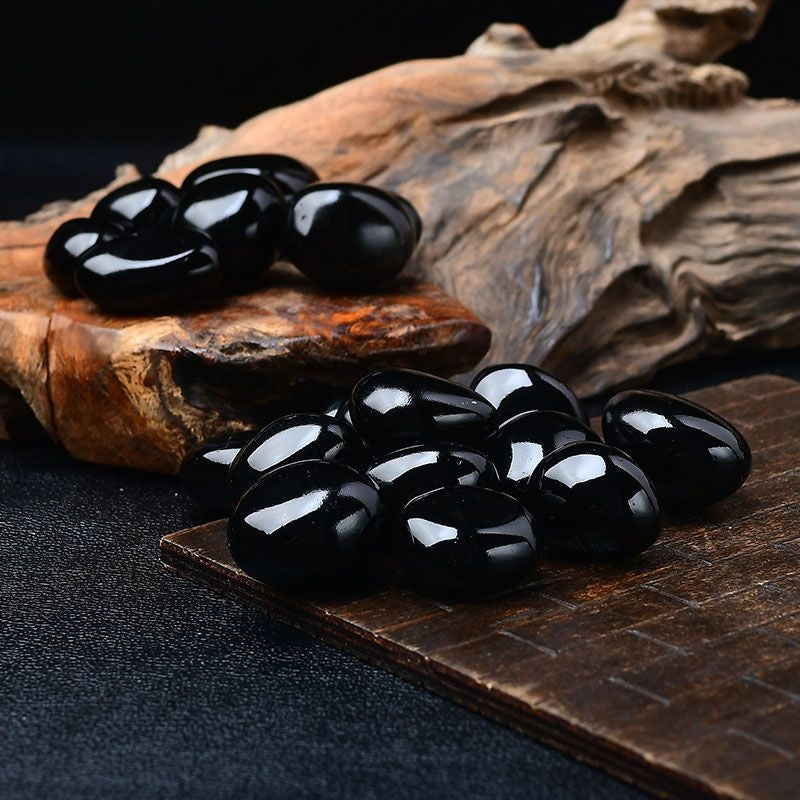 Natural Polished Large Grain Black Obsidian-Eternal Brazilian Gemstone Collection