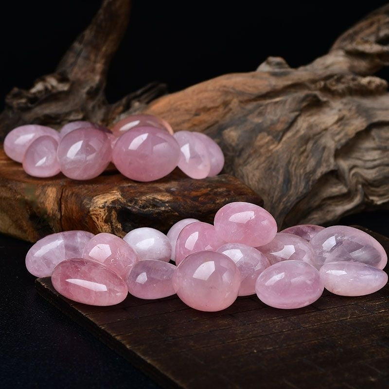 Natural Rose Quartz Rounded Tumbled Stone-Eternal Brazilian Gemstone Collection