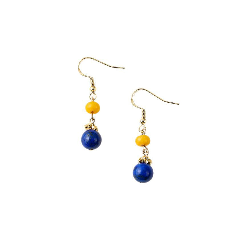 Natural Natural Handmade Lapis Lazuli Earrings- Exquisite Jewelry, Healing the Soul