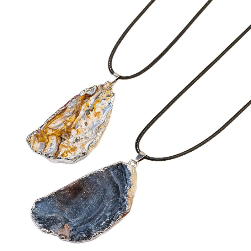 Natural Crystal Agate Pendant Necklace-Exquisite Jewelry, Healing the Soul