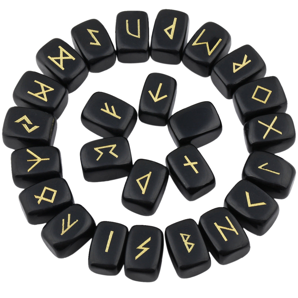 Natural Black Obsidian Galactic Rune Codex Set-Eternal Brazilian Gemstone Collection