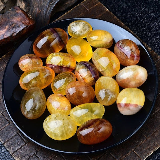 Natural Polished Large Grain Citrine Tumble Stone -Eternal Brazilian Gemstone Collection