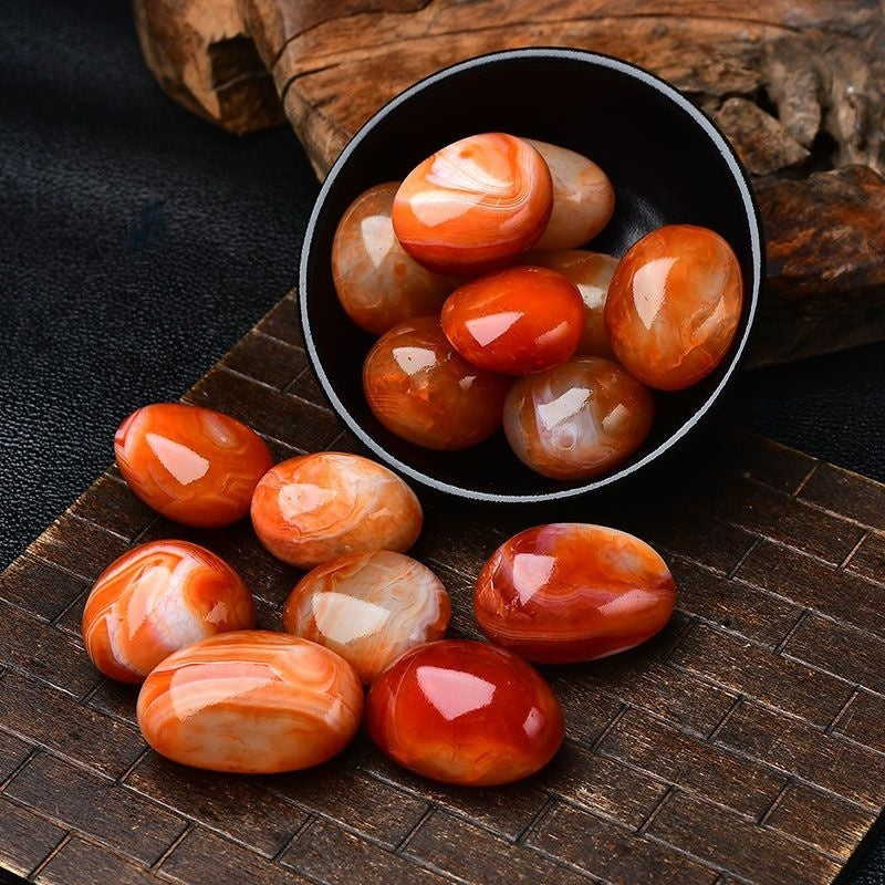 Natural Polished Large Grain Cornelian -Eternal Brazilian Gemstone Collection