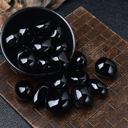 Natural Polished Large Grain Black Obsidian-Eternal Brazilian Gemstone Collection