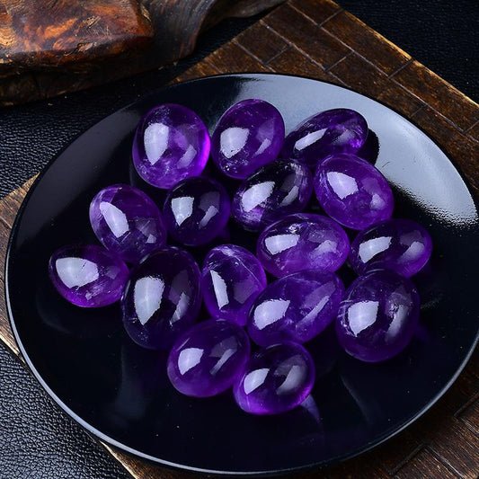 Natural Polished Grain Dark Amethyst -Eternal Brazilian Gemstone Collection