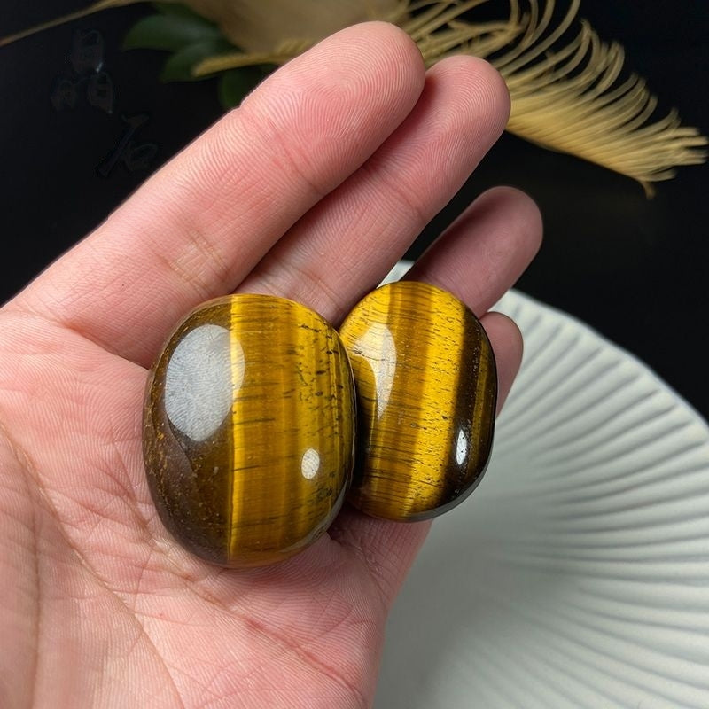 Natural Tiger Eye Rounded Tumbled Stone-Eternal Brazilian Gemstone Collection