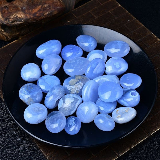 Natural Polished Large Grain BlueBlue Chalcedony -Eternal Brazilian Gemstone Collection