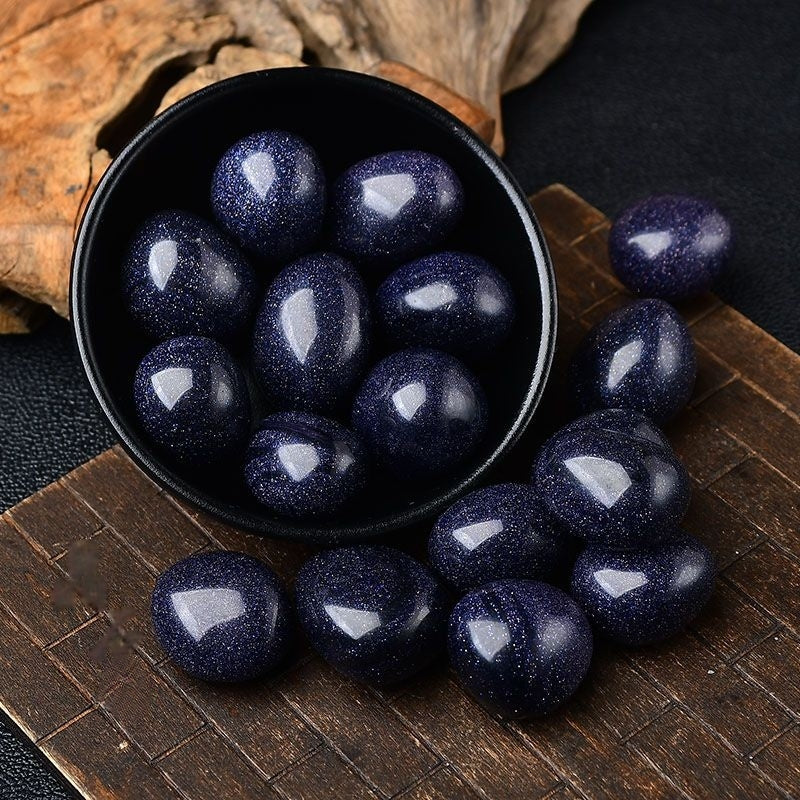Natural Polished Large Grain Blue Tumbler-Eternal Brazilian Gemstone Collection