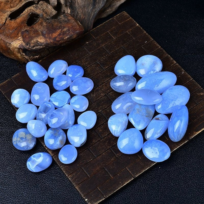 Natural Polished Large Grain BlueBlue Chalcedony -Eternal Brazilian Gemstone Collection