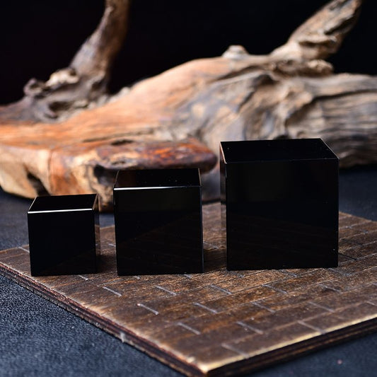Black Obsidian Natural Tetrahedron Ornament-Eternal Brazilian Gemstone Collection