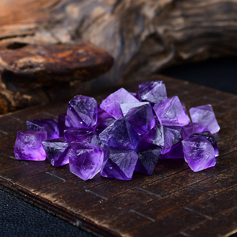 Natural Dark Amethyst Raw Stone Octahedron-Eternal Brazilian Gemstone Collection