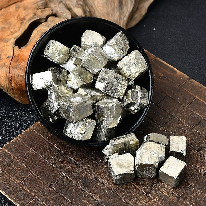 Natural Polished Grain pyrite Ore Cube -Eternal Brazilian Gemstone Collection
