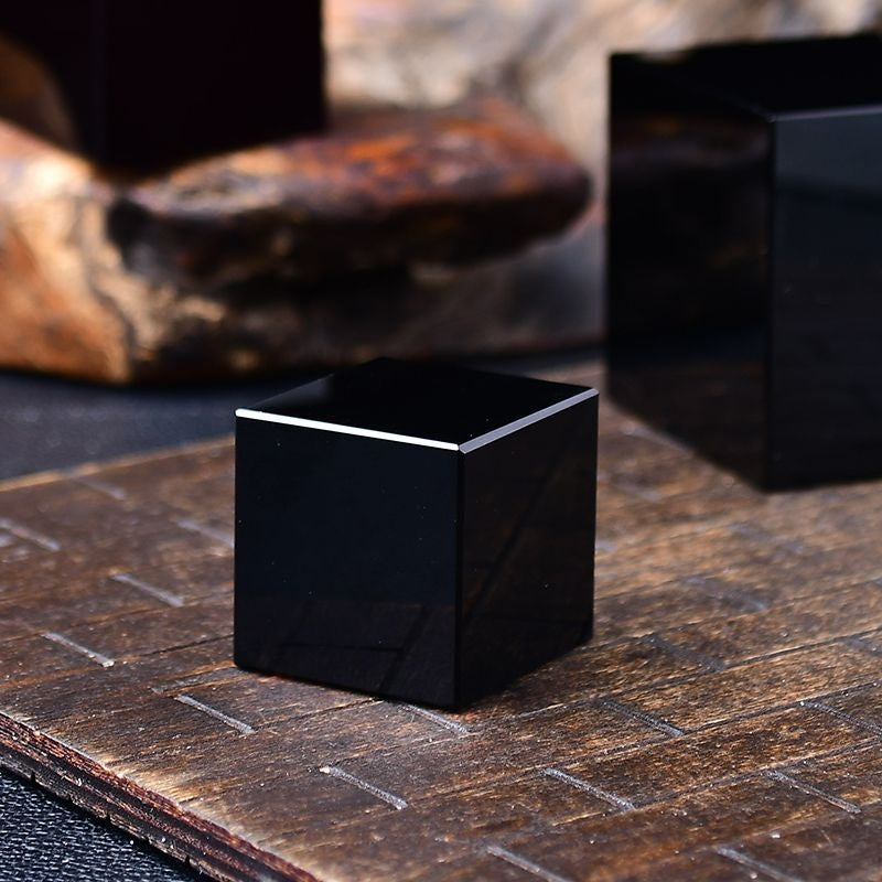 Black Obsidian Natural Tetrahedron Ornament-Eternal Brazilian Gemstone Collection