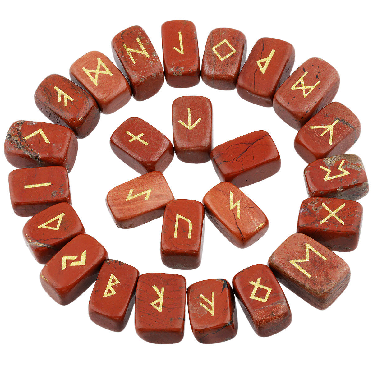 Natural Red Jasper Galactic Rune Codex Set-Eternal Brazilian Gemstone Collection