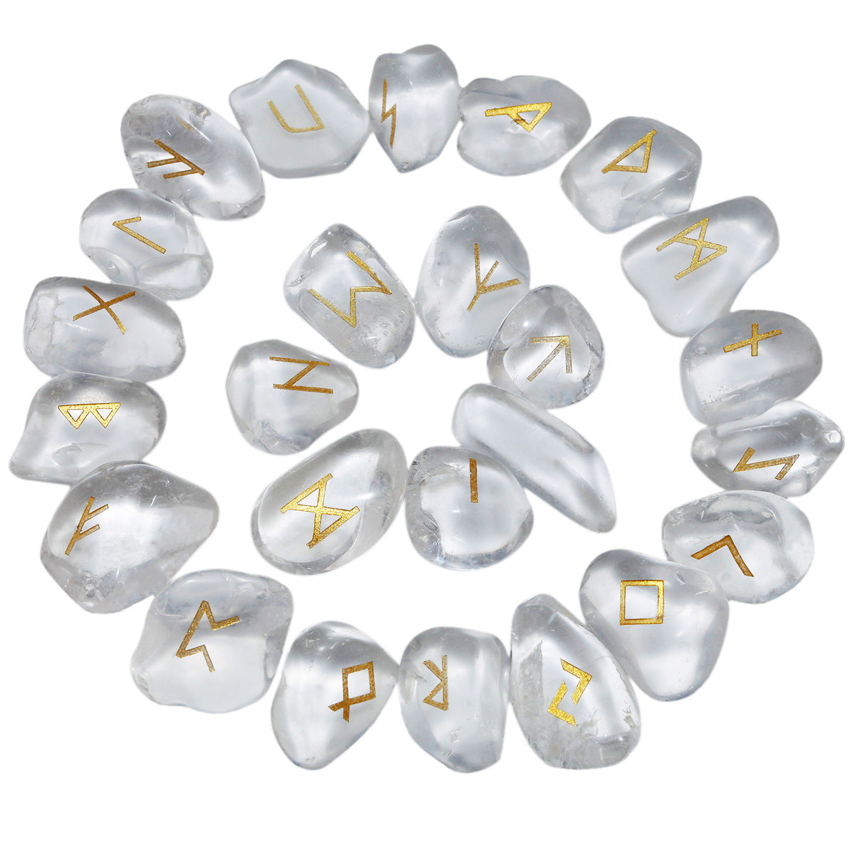 Natural Clear Quartz Galactic Rune Codex Set -Eternal Brazilian Gemstone Collection