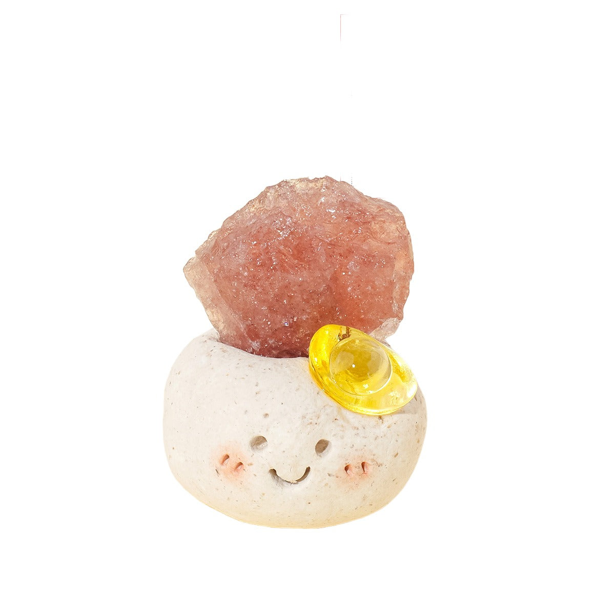 Natural Rose Quartz Cute Dwarf Ornament -Eternal Brazilian Gemstone Collection
