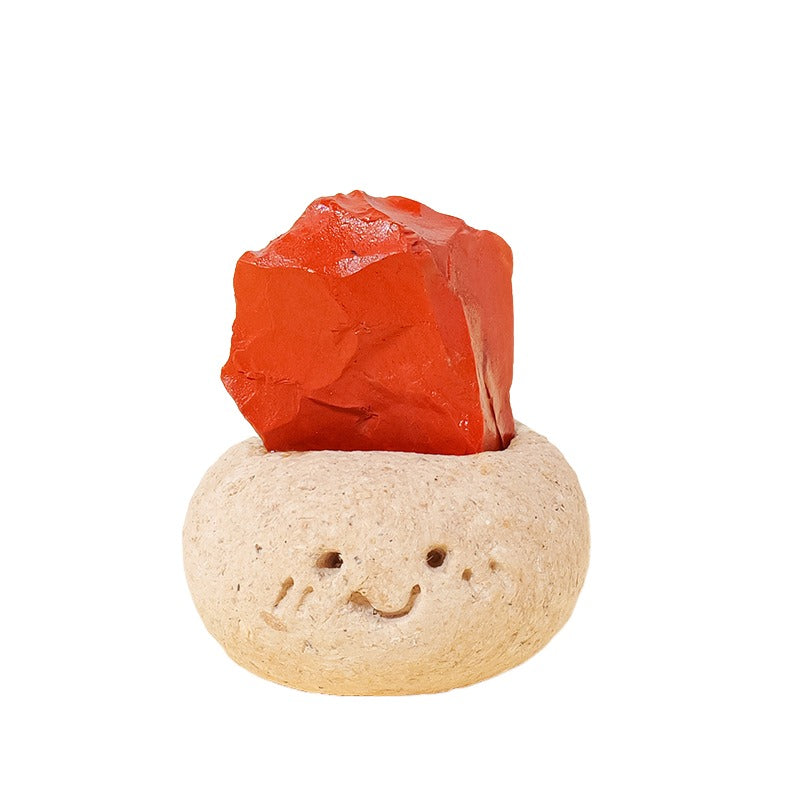 Natural Red Jasper Smile  Dwarf Ornament-Eternal Brazilian Gemstone Collection