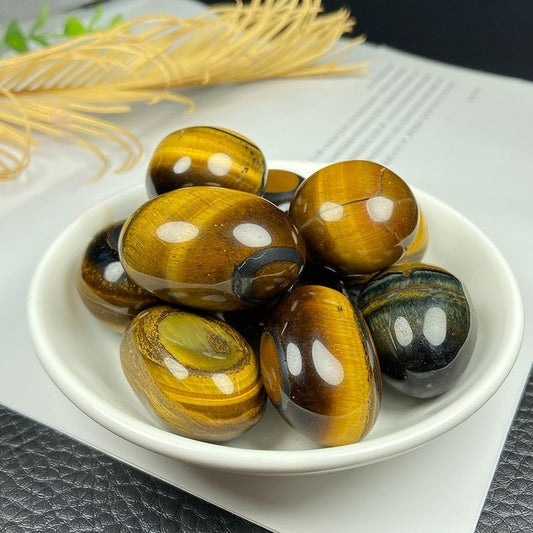 Natural Tiger Eye Rounded Tumbled Stone-Eternal Brazilian Gemstone Collection